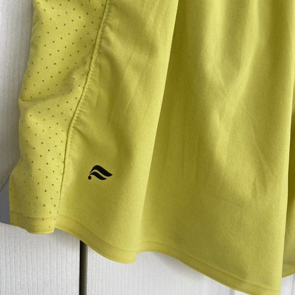 Fabletics Womens Size XXL Athletic Lined Shorts Yellow Back Pocket Reflector GUC - Picture 5 of 14